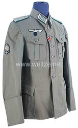 Wehrmacht leichte Feldbluse für einen Leutnant der Gebirgsjäger