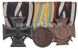 Ordensschnalle eines sächsischen Soldaten im 1. Weltkrieg
