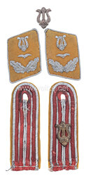 Luftwaffe Paar paar Kragenspiegel und Schulterstücke für einen Leutnant und Musiker der Fliegertruppe 