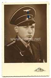 Allgemeine-SS Portraitfoto, SS-Mann mit Schirmmütze