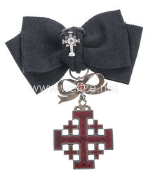 Vatikan Orden vom heiligen Grab zu Jerusalem Kreuz an der Damenschleife