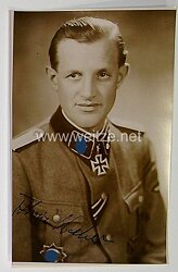 Waffen SS - Nachkriegsunterschrift von Ritterkreuzträger Alois Weber
