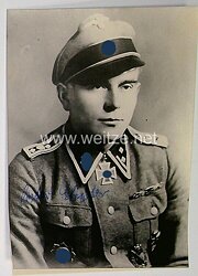 Waffen SS - Nachkriegsunterschrift von Ritterkreuzträger Hauptscharführer Gustav Schreiber