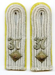 Wehrmacht Heer Paar Schulterstücke für einen Leutnant der Nachrichten-Abteilung 37.