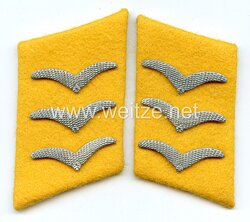 Luftwaffe Paar Kragenspiegel für einen Obergefreiten der Fliegenden Truppe Bzw. Fallschirmjäger