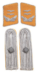 Luftwaffe Paar Schulterstücke und Kragenspiel für einen Oberleutnant der fliegenden Truppe