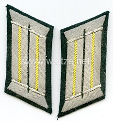 Wehrmacht Heer Paar Kragenspiegel für einen Offizier der Nachrichtentruppe 