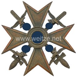 Spanienkreuz in Bronze mit Schwertern 