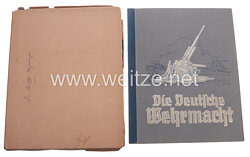III. Reich "Die Deutsche Wehrmacht" Zigaretten Sammelbilderalbum mit Schuber,
