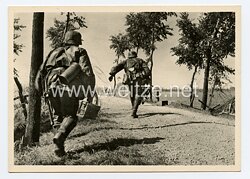Waffen-SS - Propaganda-Postkarte - " Unsere Waffen-SS " - MG. Nach vorn !
