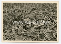 Waffen-SS - Propaganda-Postkarte - " Unsere Waffen-SS " - Im Schützenloch