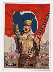 III. Reich - farbige Propaganda-Postkarte - " Reichs-Parteitag-Nürnberg "