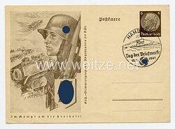III. Reich - Propaganda-Postkarte - " Im Kampf um die Freiheit ! - Die Waffen-SS "
