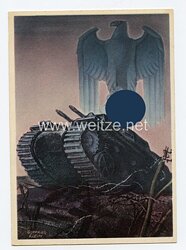 III. Reich - farbige Propaganda-Postkarte - " Die deutsche Wehrmacht "