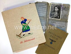Reichsarbeitsdienst Weibliche Jugend Fotoalbum / Tagebuch - Arbeitsmaid in einem RAD-wJ Lager