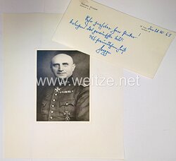 Heer - Nachkriegsunterschrift vom Pour le Mérite Träger Generalleutnant Theodor Groppe