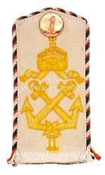 Kaiserliche Marine Einzel Schulterklappe für einen Einjährig Freiwilligen im I. Seebataillon