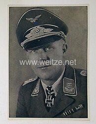 Luftwaffe - Portraitpostkarte von Ritterkreuzträger Hauptmann Joachim Meissner