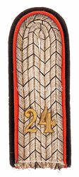 Preußen Einzel Schulterstück für einen Leutnant im 2. Westfälischen Pionier-Bataillon Nr. 24