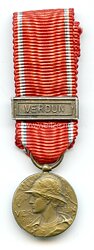 Frankreich "Médaille commémorative de la bataille de Verdun" mit Spange 