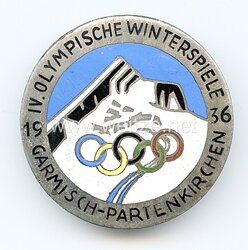 IV. Olympische Winterspiele 1936 Garmisch-Partenkirchen - offizielles Besucherabzeichen