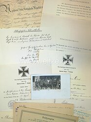 Dokumentengruppe eines Hauptmann der Reserve Inf Reg 34 + Foto