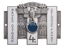 NSKK nichttragbare Plakette - Bayer. Ostmark 4. Geländefahrt 1937
