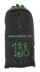 138Wehrmacht Einzel Schulterklappe für Mannschaften Gebirgsjäger Regiment 15 - als Miniatur
