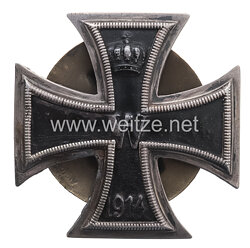 Preussen Eisernes Kreuz 1914 1. Klasse - Walter Schmidt mit Schraubbefestigung