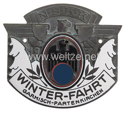 NSKK / DDAC - nichttragbare Teilnehmerplakette - "Winter-Fahrt Garmisch-Partenkirchen 1934"