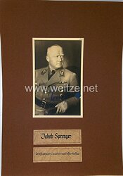III. Reich - Originalunterschrift vom Gauleiter Jakob Sprenger, vom Gau Hessen - Nassau
