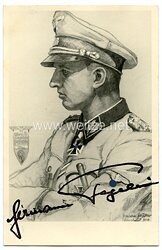 Waffen-SS - Faksimileunterschrift von Ritterkreuzträger SS-Brigadeführer und Generalmajor der Waffen-SS Hermann Fegelein