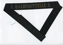 Reichsmarine Mützenband "1. Halbflottille 1."