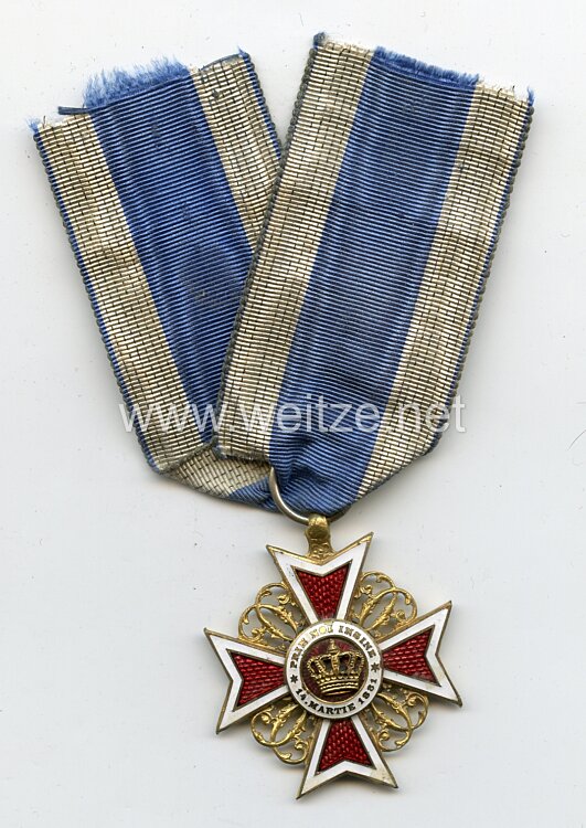 Orden der Krone von Rumänien 1. Modell Offizierskreuz