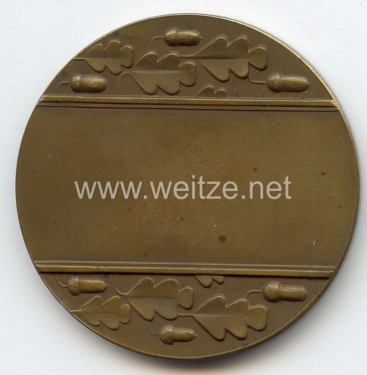 XI. Olympischen Spiele 1936 Berlin - bronzene Siegermedaille eines Sportclubs " Im Jahre der Olympischen Spiele 1936 " Bild 2