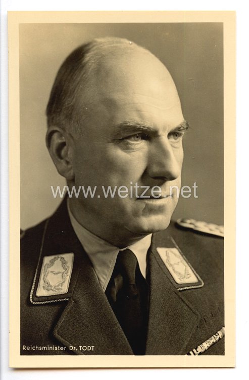 III. Reich - Portraitpostkarte von Reichsminister Dr. Todt 