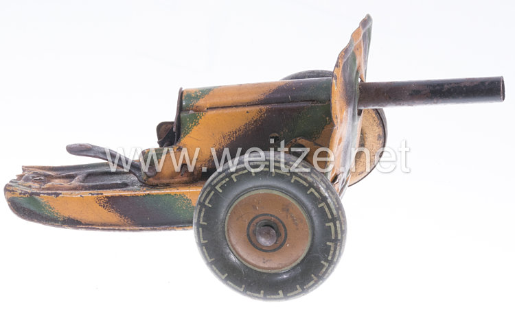 Blechspielzeug - Tipp & Co. Panzerabwehrgeschütz ( PAK ) mit Schutzschild