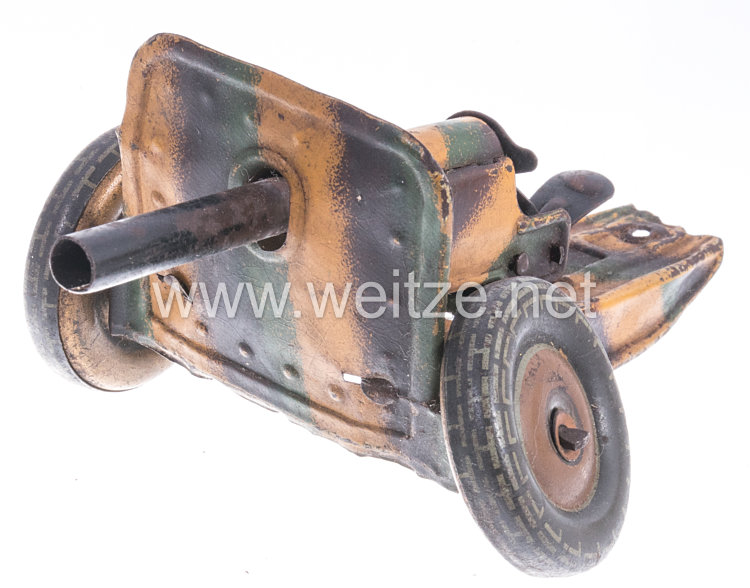 Blechspielzeug - Tipp & Co. Panzerabwehrgeschütz ( PAK ) mit Schutzschild Bild 2