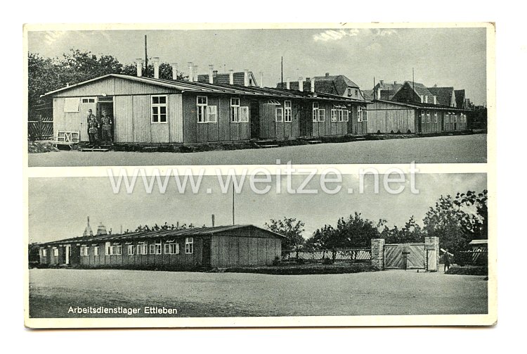 Reichsarbeitsdienst (RAD) - Postkarte, RAD Arbeitsdienstlager Ettleben