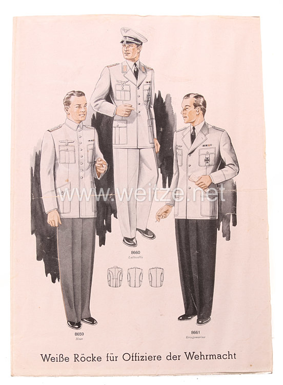 III. Reich - Seite aus einer Fachzeitschrift für Uniformen für Heer und Luftwaffe