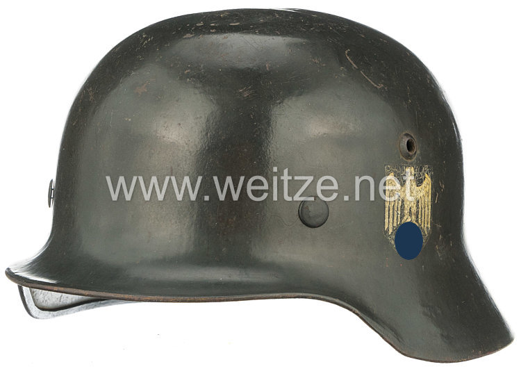 Wehrmacht Heer Stahlhelm M 35 mit 1 Emblem