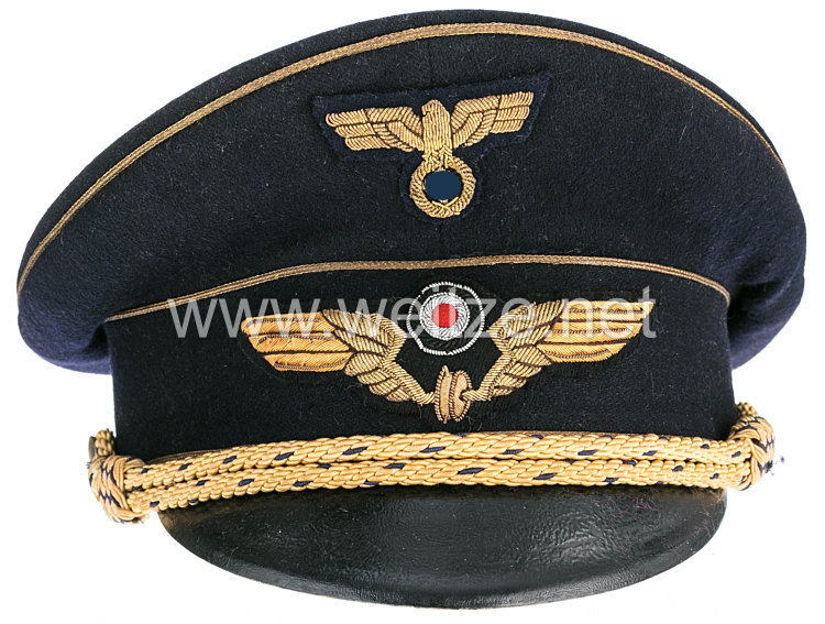 III. Reich Deutsche Reichsbahn dunkelblaue Schirmmütze für einen Reichsbahndirektor Bild 2