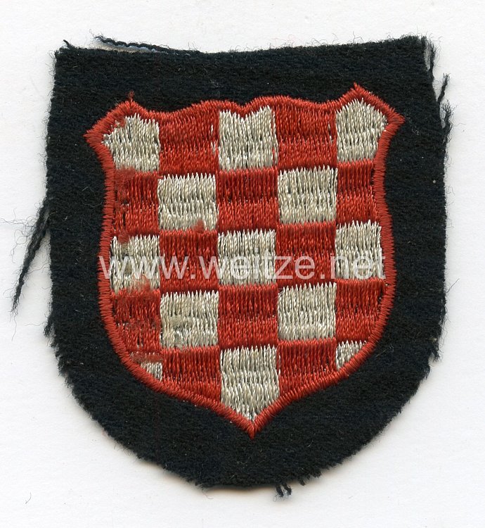 Ärmelschild der Kroatischen Freiwilligen der Waffen-SS Division Handschar