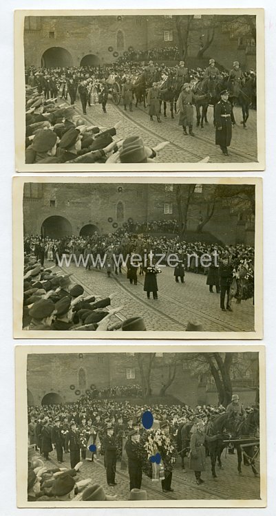 Kriegsmarine Fotos, Trauermarsch für einen hochdekorierten Soldaten