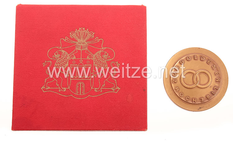 Bundesrepublik Deutschland ( BRD ) - Medaille zur goldenen Hochzeit, Hansestadt Hamburg Bild 2