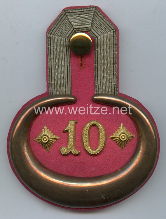 Preußen Einzel Epaulette für einen Rittmeister im Ulanen-Regiment Prinz August von Württemberg (Posensches) Nr. 10
