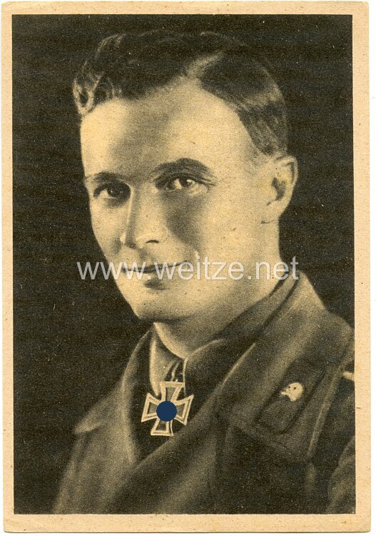 Heer - Propaganda-Postkarte von Ritterkreuzträger Oberwachtmeister Pfreundtner