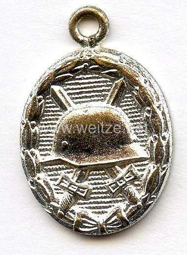 Bundesrepublik Deutschland ( BRD ) Verwundetenabzeichen in Silber als Miniatur - Ausführung 1957