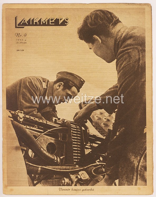 III. Reich / Estland - Zeitschrift " Laikmets " - Jahrgang 1943 Nr. 9