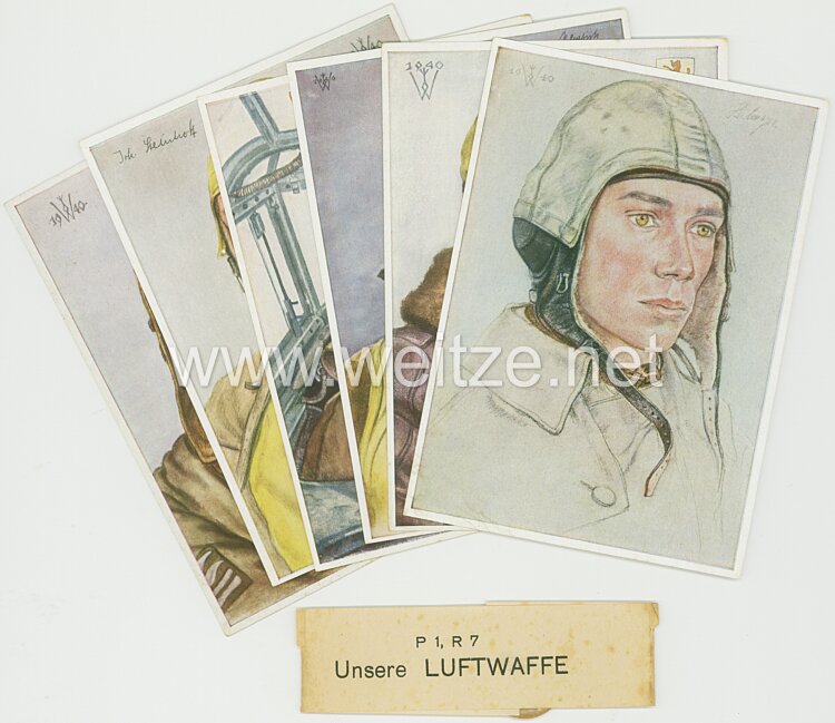 Luftwaffe - Willrich farbige Propaganda-Postkartenserie - " Unsere Luftwaffe "